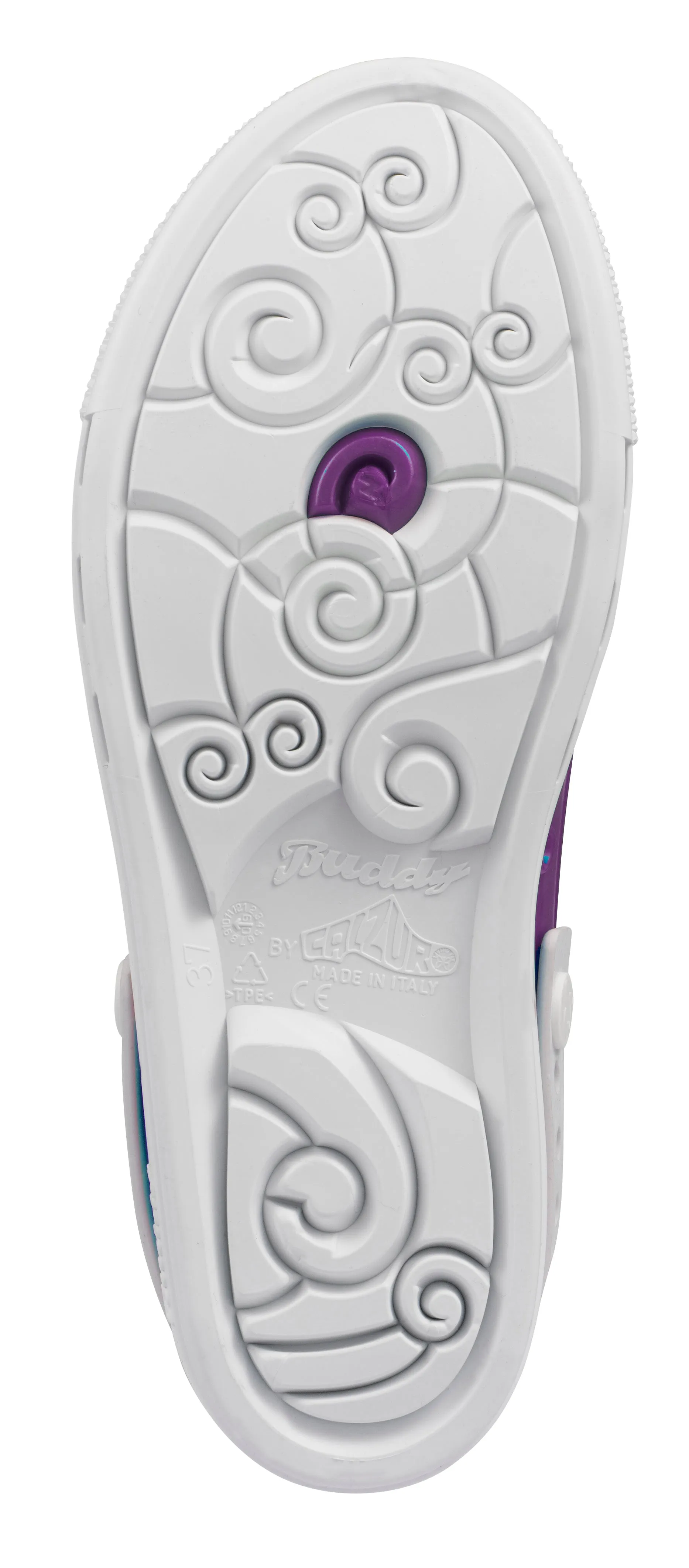 Calzuro Buddy clogs - Metal Purple/White