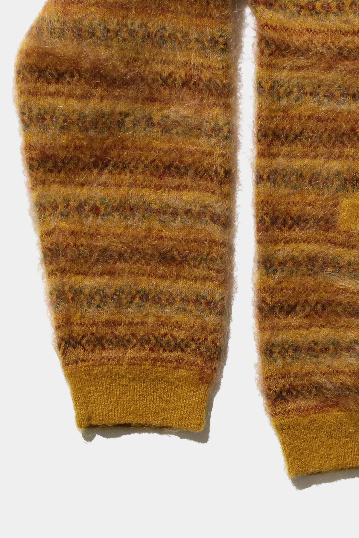 Cardigan Double Jacquard Fair Isle - Mustard