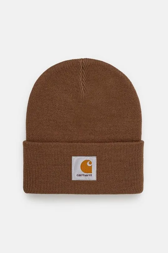 Carhartt WIP beanie Short Watch Hat brown color I017326.2YXX