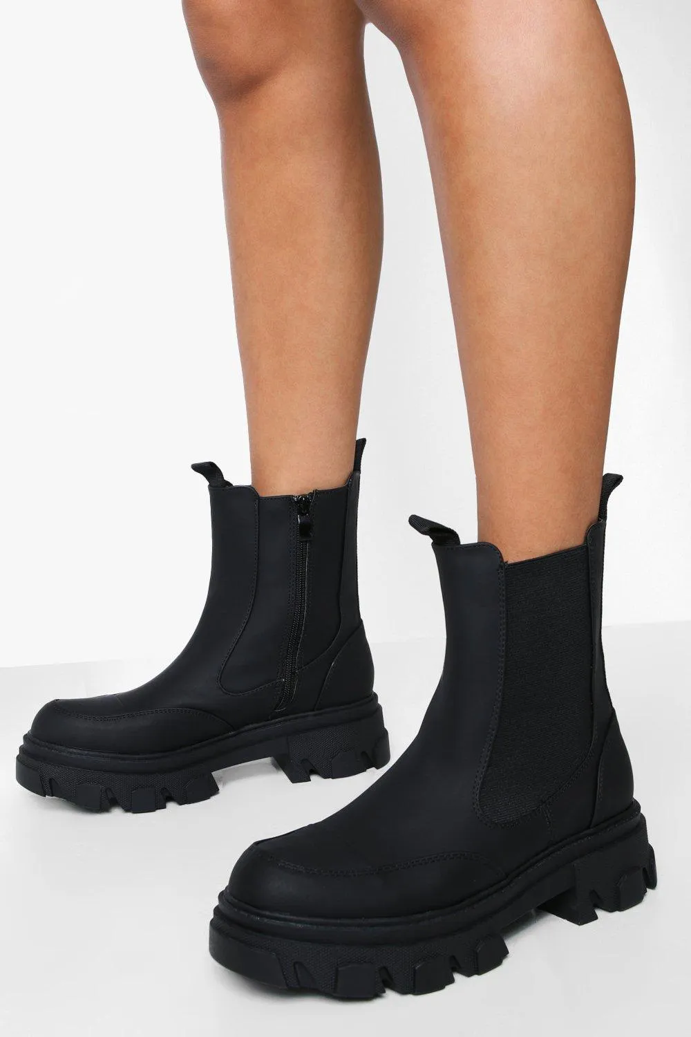 Chunky Rubber Chelsea Boots