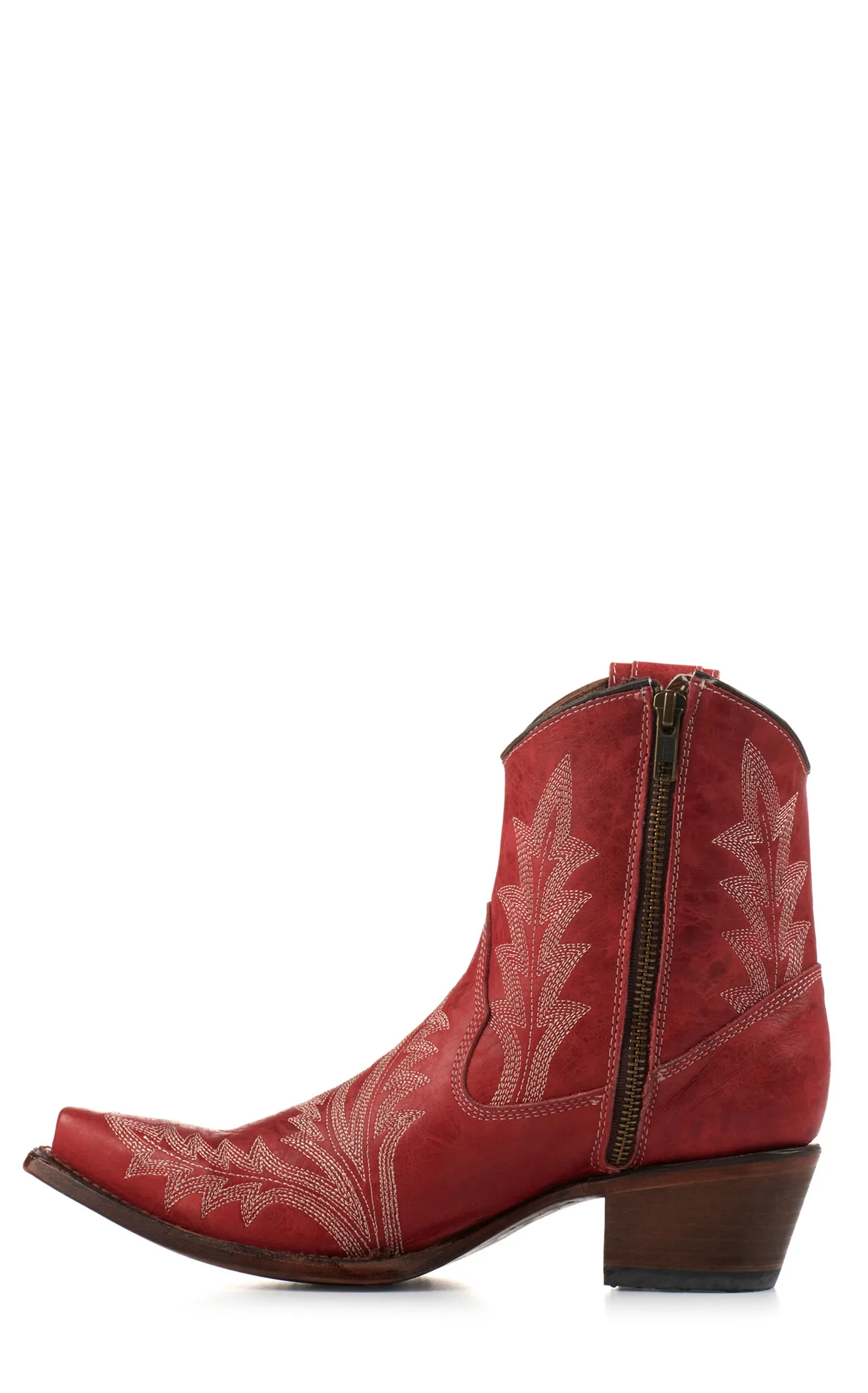 Circle G by Corral Women's Red Snip Toe Cowboy Booties