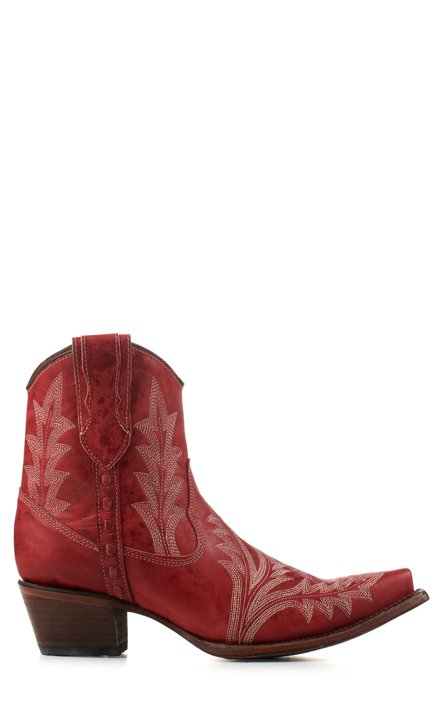 Circle G by Corral Women's Red Snip Toe Cowboy Booties