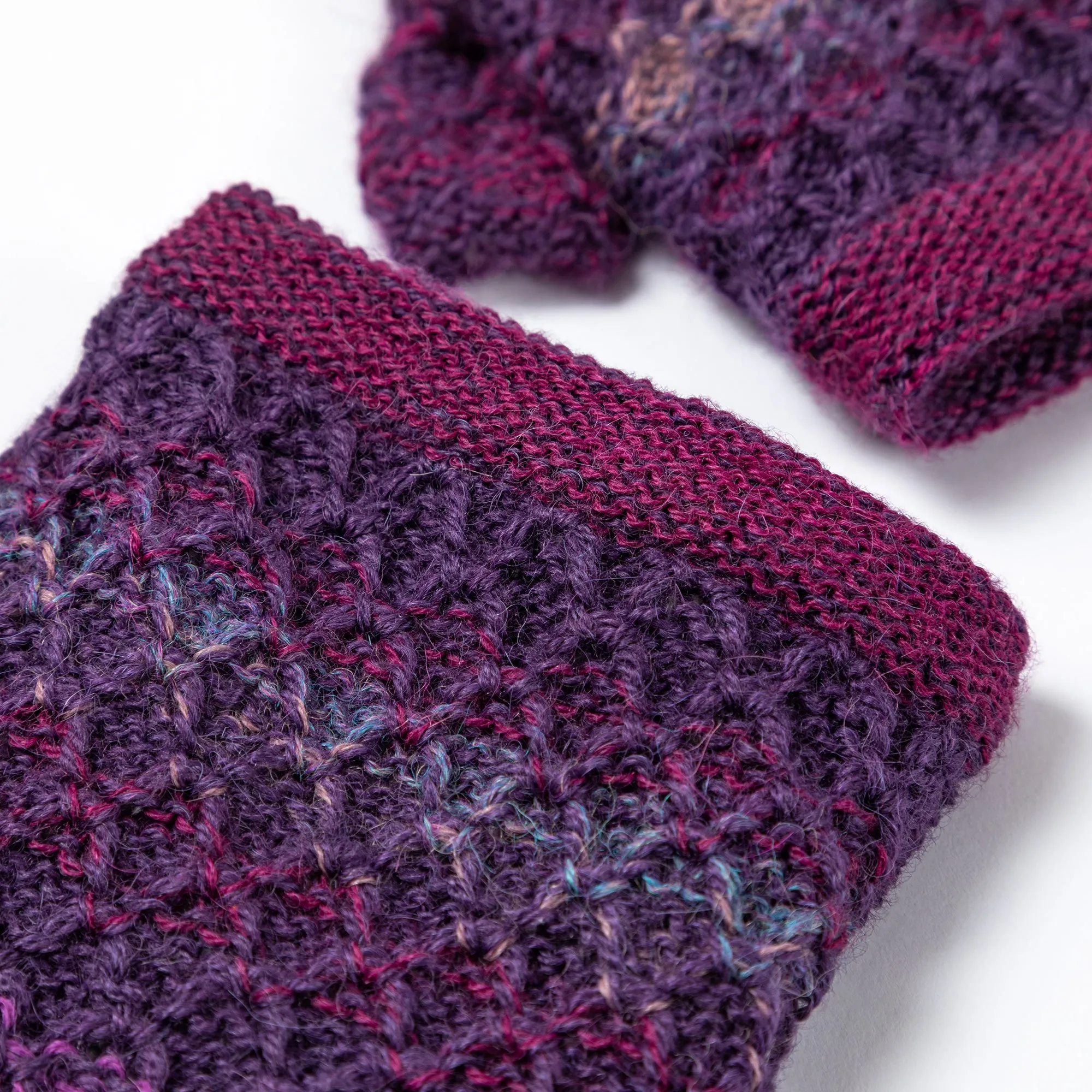 Colorful Alpaca Fingerless Mittens