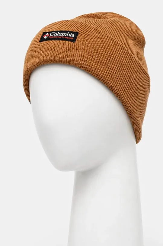 Columbia beanie City Trek Heavyweight brown color