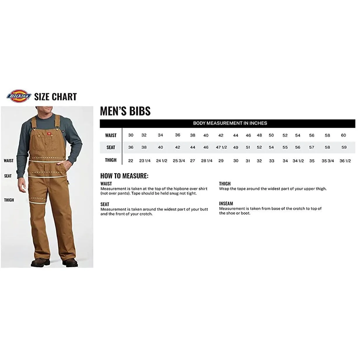 Dickies Men's Denim Bib Overall