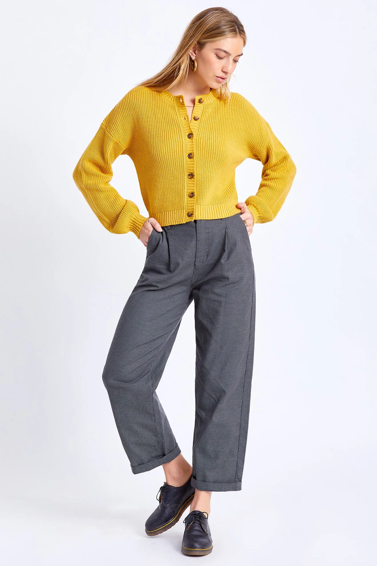 Domino Cardigan - Lemon Curry