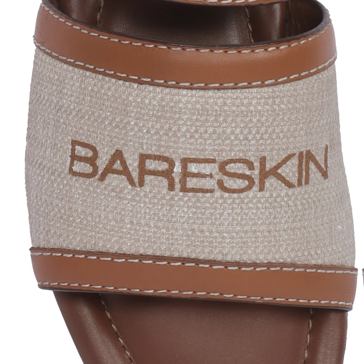 Double Band Flat Slippers In Tan for Women's