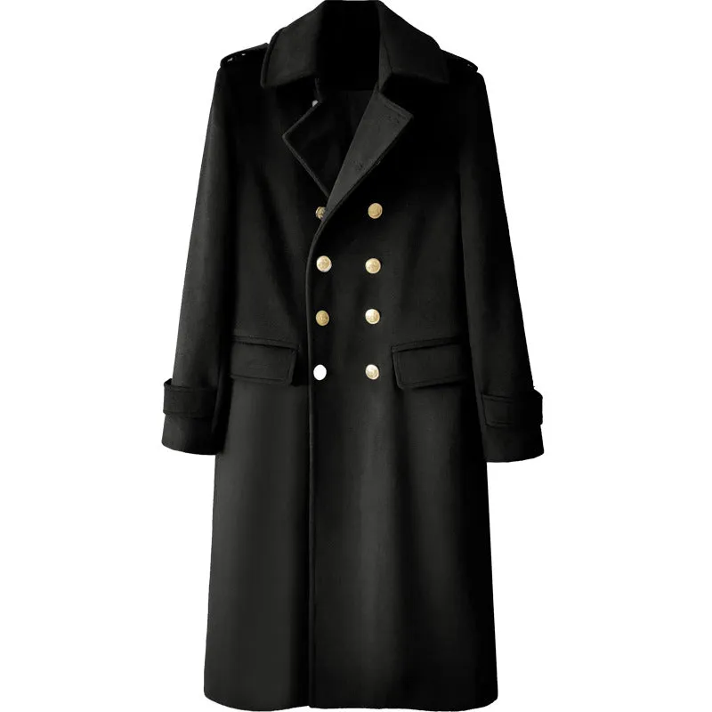 Double Breasted Extended Woolen Coat