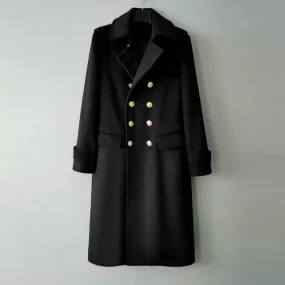 Double Breasted Extended Woolen Coat