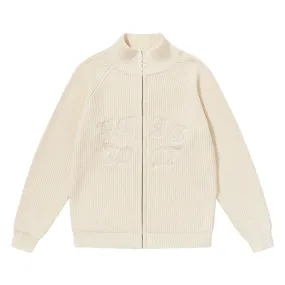 Embroidered Logo Knitted Cardigan