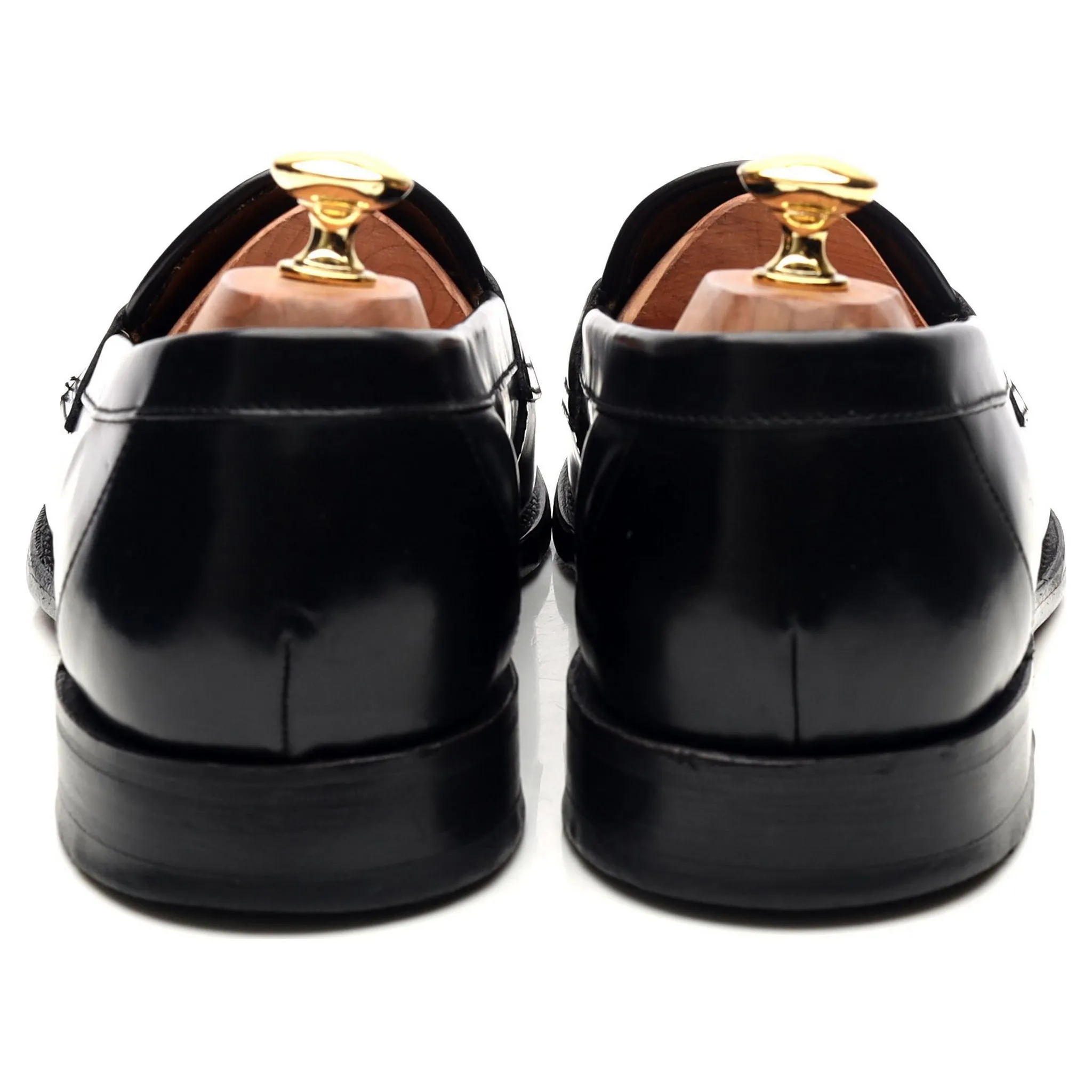 'Eton' Black Leather Loafers UK 10 F