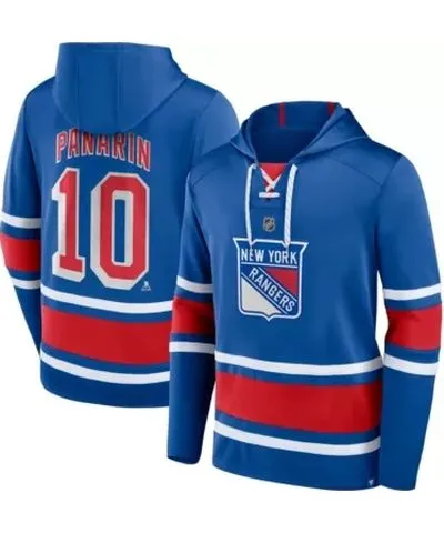 Fanatics Men's NHL Fanatics Artemi Panarin New York Rangers Name & Number Lace-Up Pullover Hoodie