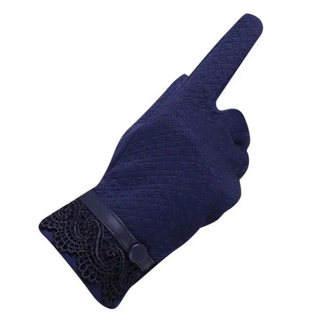 Fashion Cotton Wrist Gloves Womens  Warm Gloves Female 5 Colors SM6