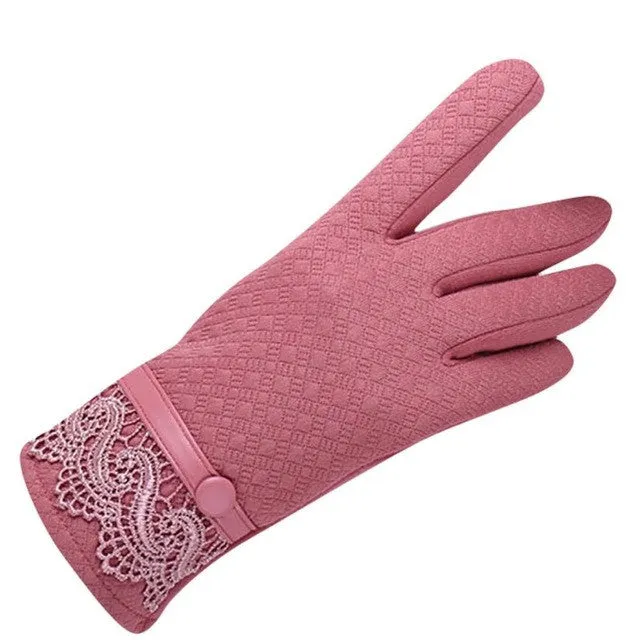 Fashion Cotton Wrist Gloves Womens  Warm Gloves Female 5 Colors SM6