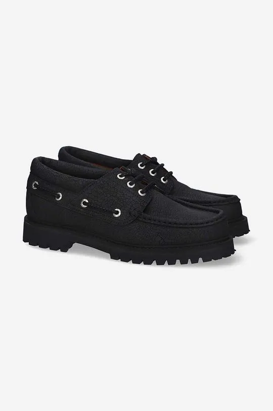 Filling Pieces leather loafers FP Boatshoe black color 47928901847