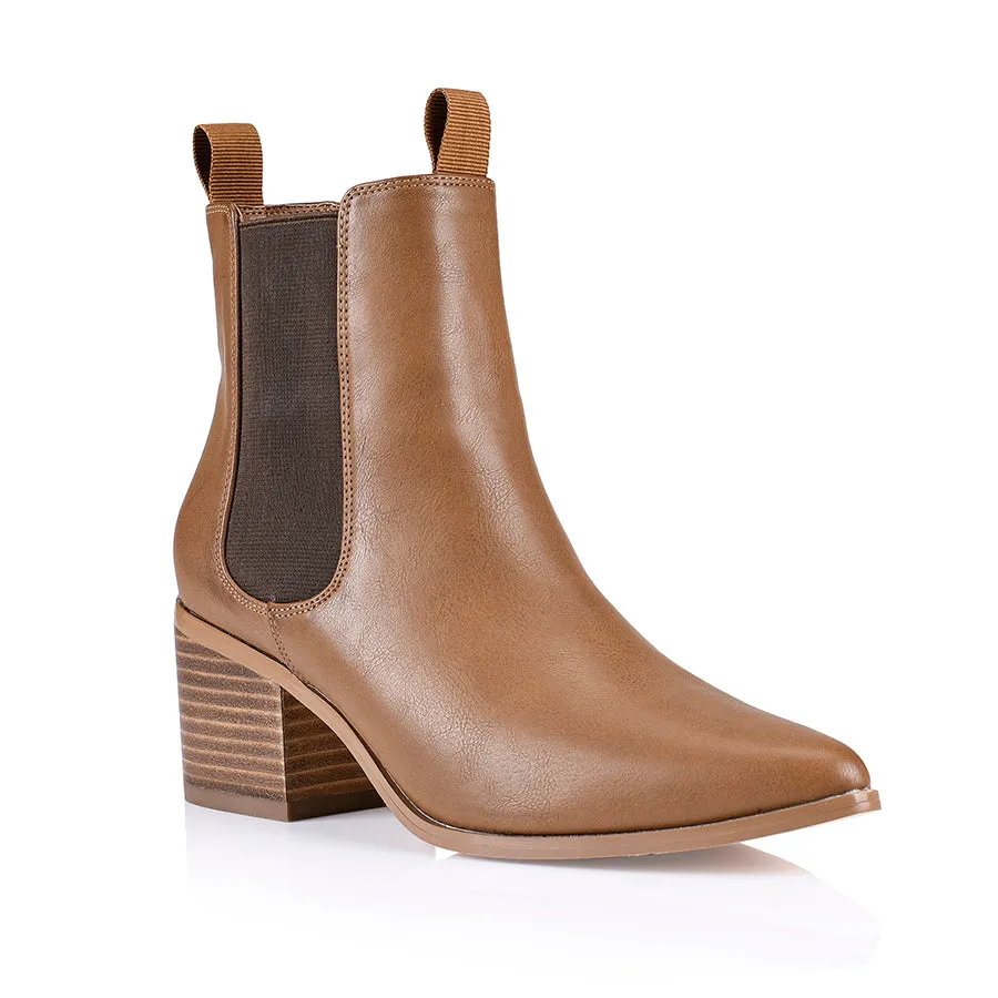 Filo Chelsea Ankle Boots - Tan Softee