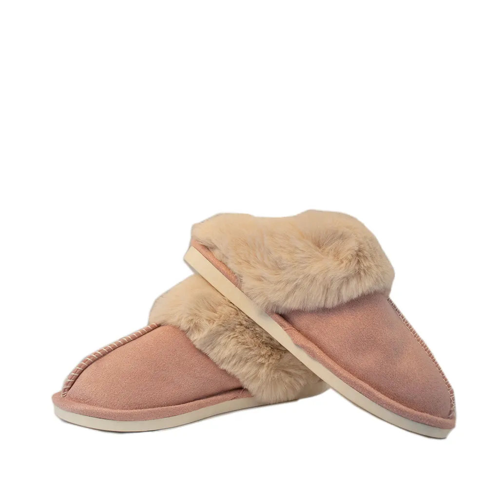 FLOOF Women's Warm Plush Furry Slippers in Pink