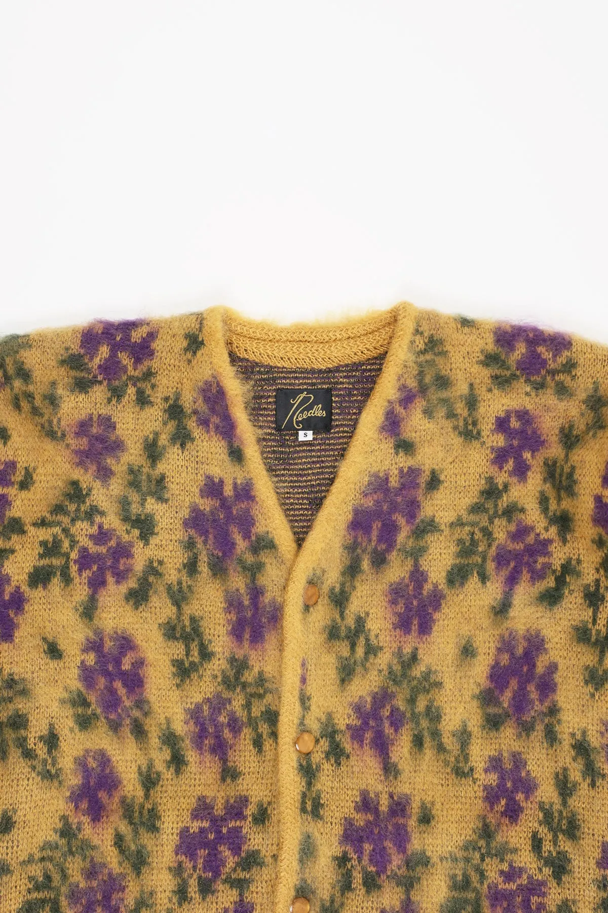 Flower Mohair Cardigan - Yellow