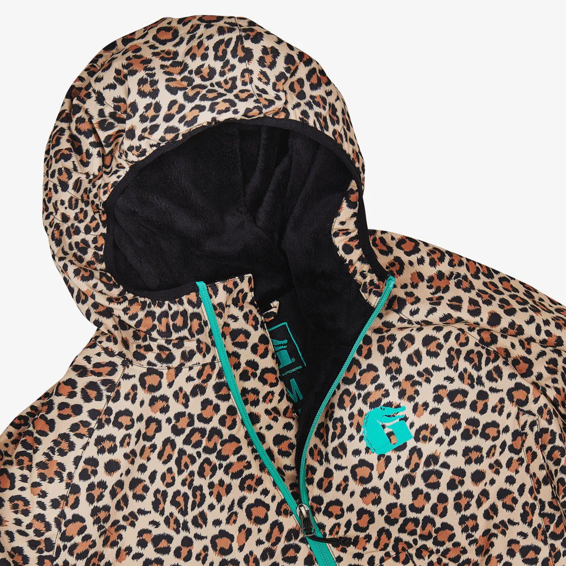 Gator Waders Womens Leopard Waterproof 1/2 Zip Bog Hoodie