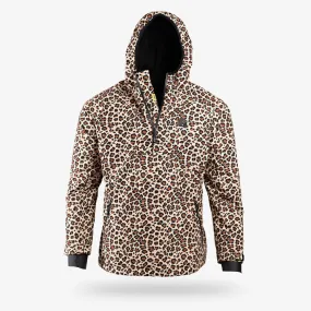 Gator Waders Womens Leopard/Black Waterproof 1/2 Zip Bog Hoodie