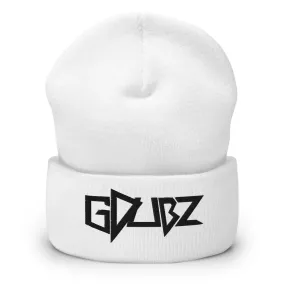 GDUBZ WHITE CUFFED BEANIE