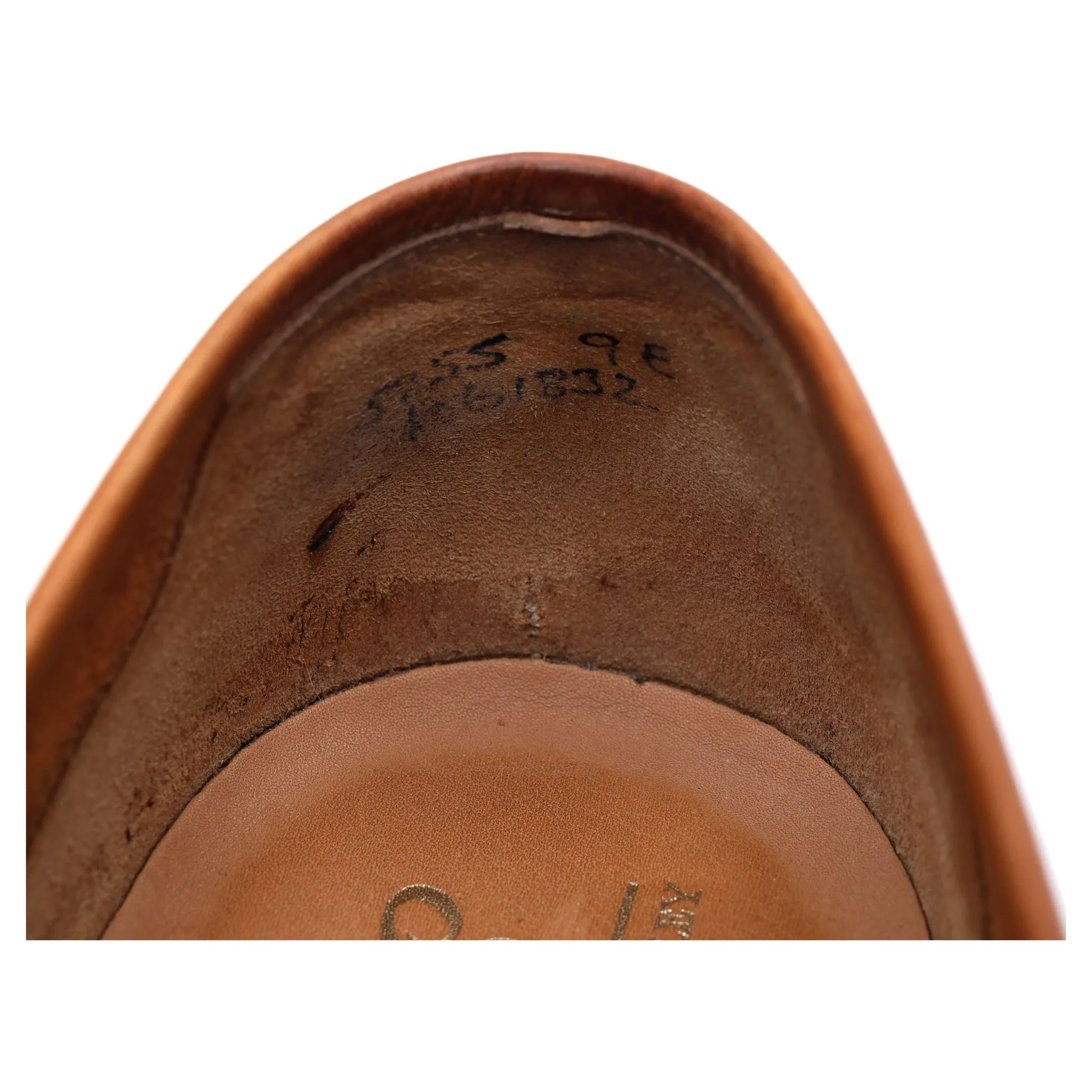 'George' Tan Brown Leather Loafers UK 9 E