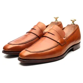 'George' Tan Brown Leather Loafers UK 9 E