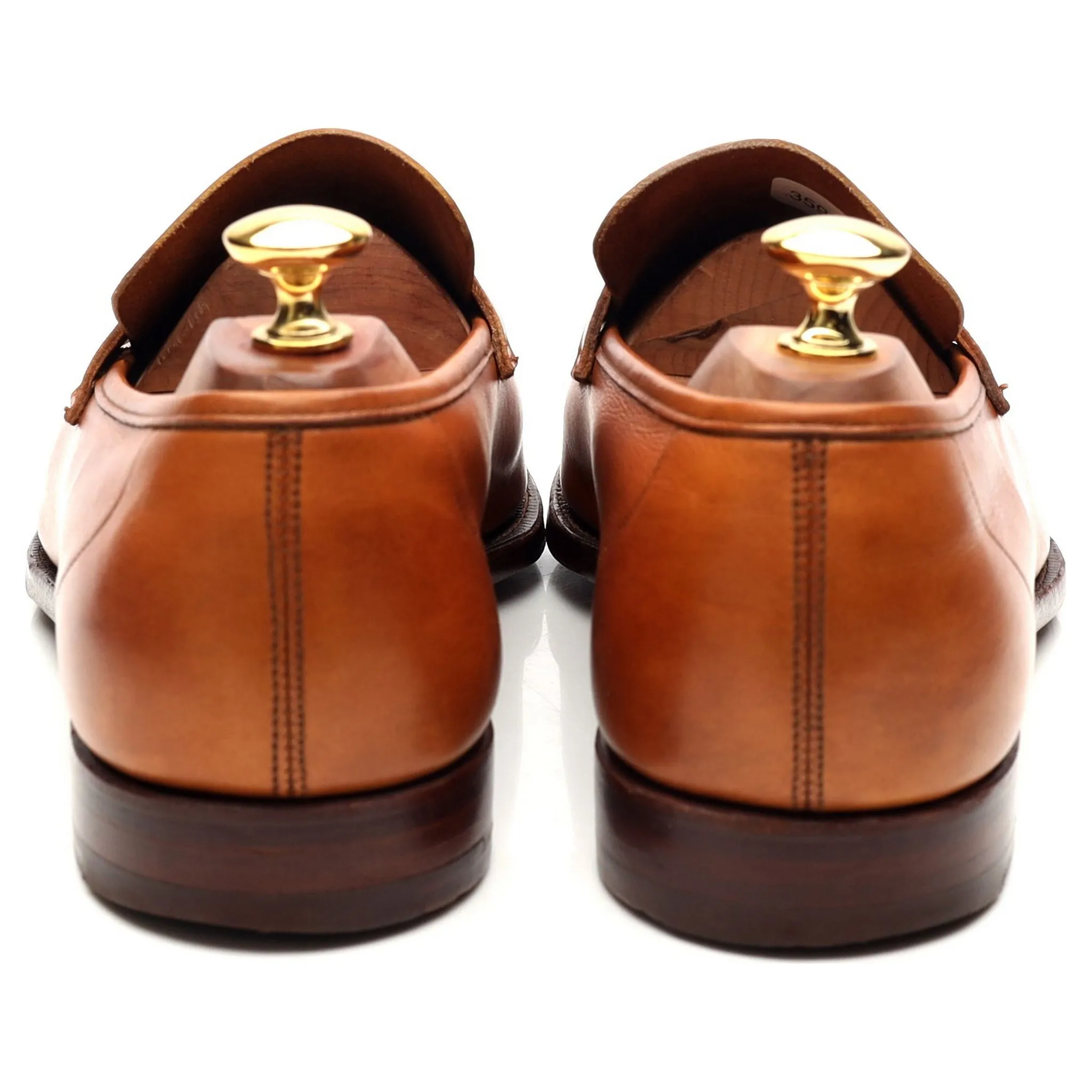 'George' Tan Brown Leather Loafers UK 9 E