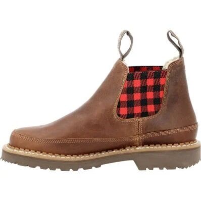 Georgia Women's Red Plaid Chelsea Romeo in Brown