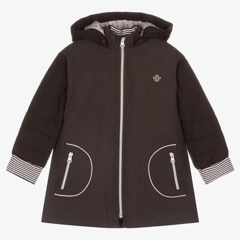 Girls Dark Grey Padded Coat