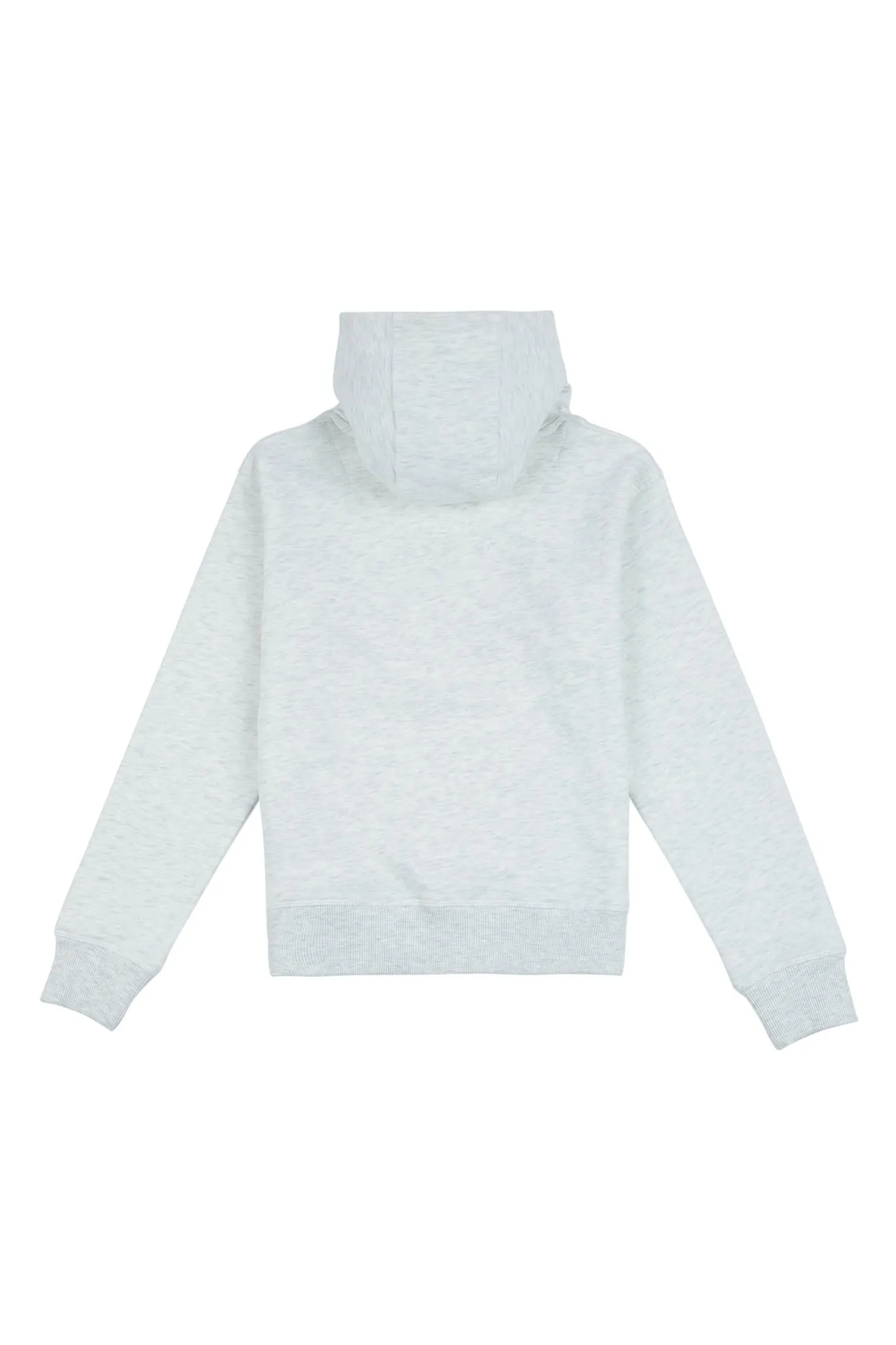 Girls Large Hoodie in Light Grey Marl