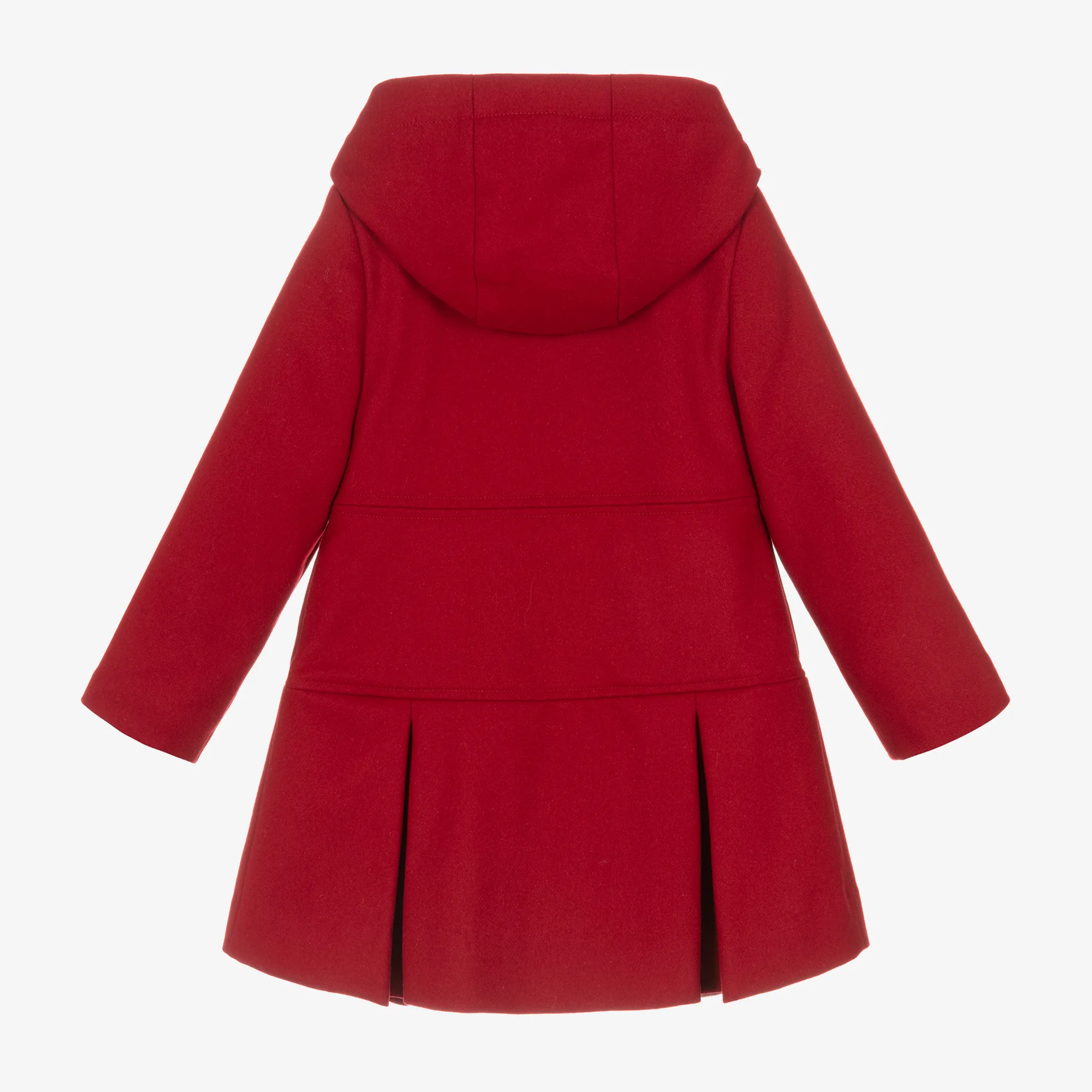 Girls Red Wool Bows Coat