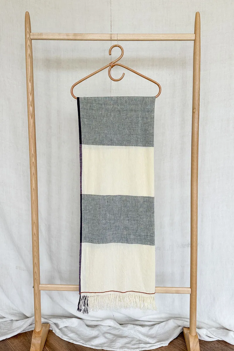 Handloom Scarf - Black Beauty Color Block