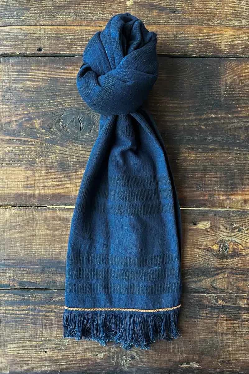 Handloom Scarf - Midnight Stripe