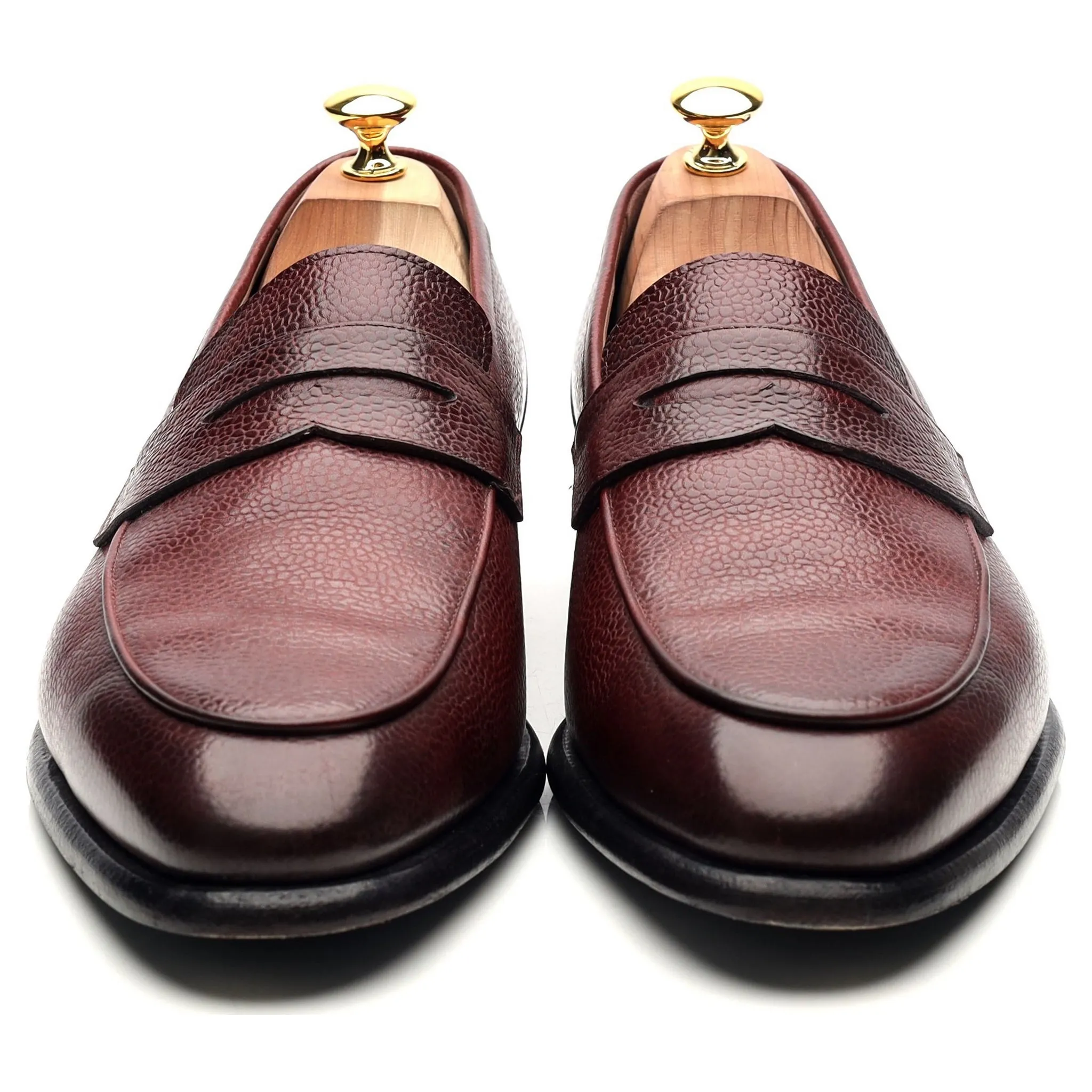 Herring Burgundy Leather Loafers UK 10.5