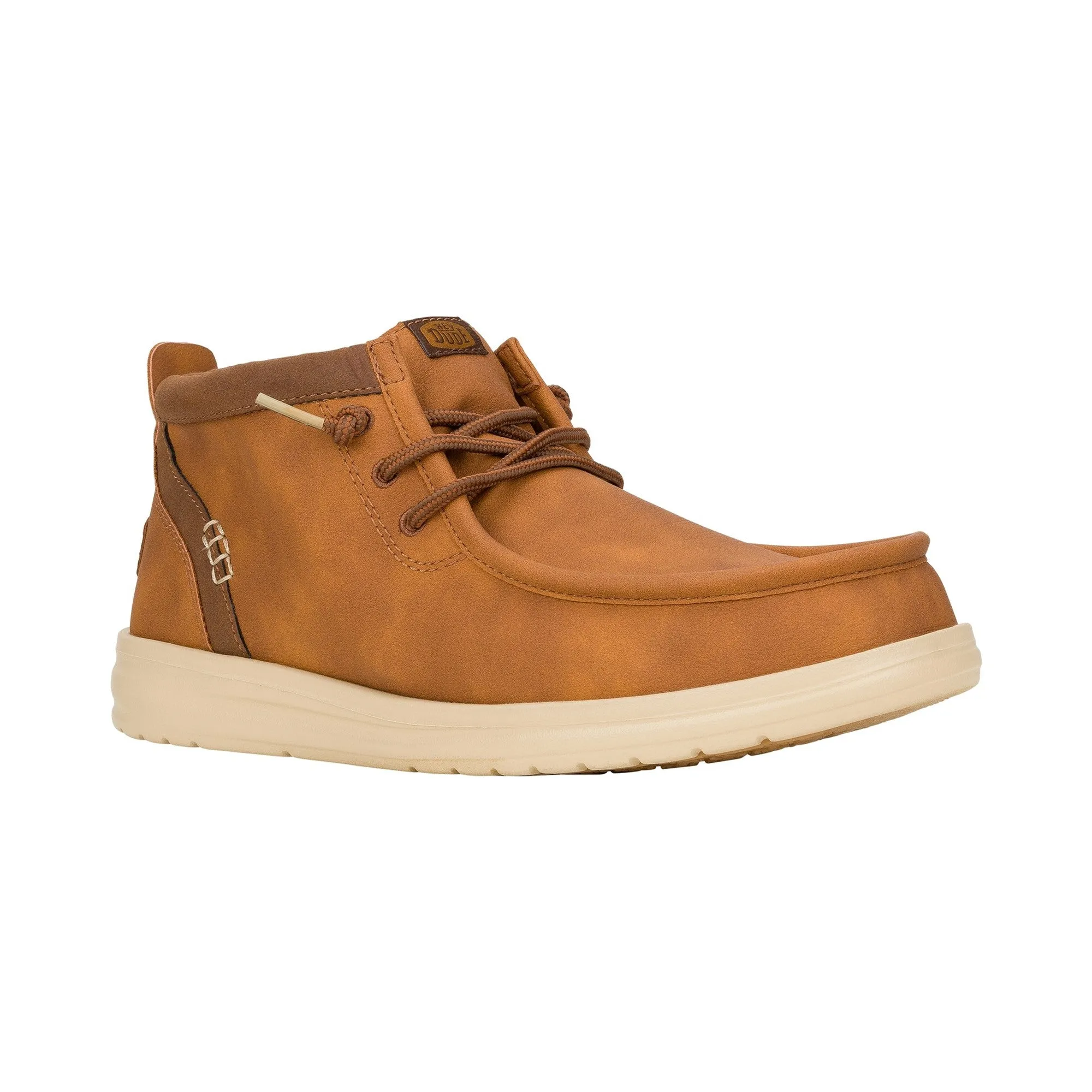 HEYDUDE Wally Mid GripR Classic Mens Boots - Cognac/Tan