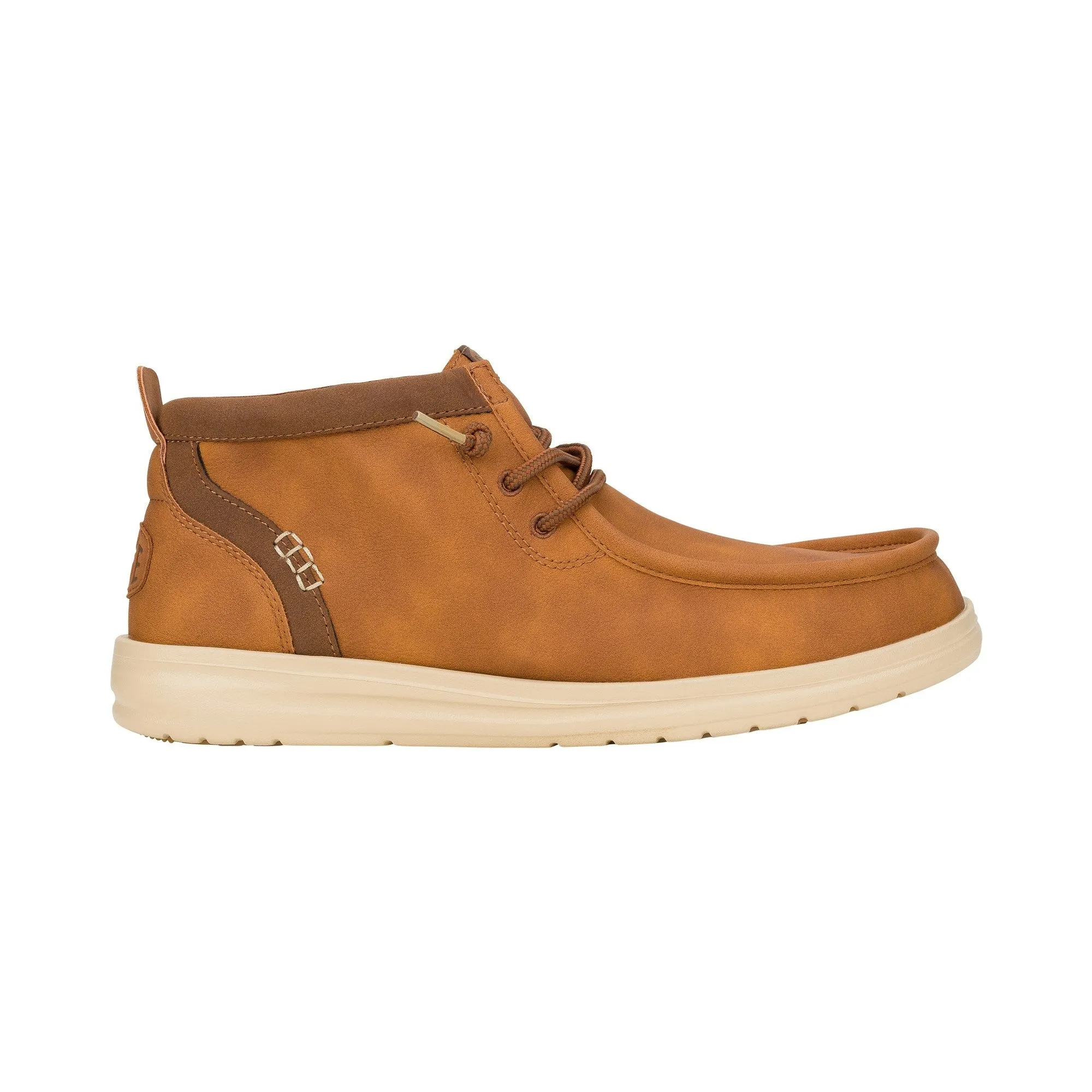 HEYDUDE Wally Mid GripR Classic Mens Boots - Cognac/Tan