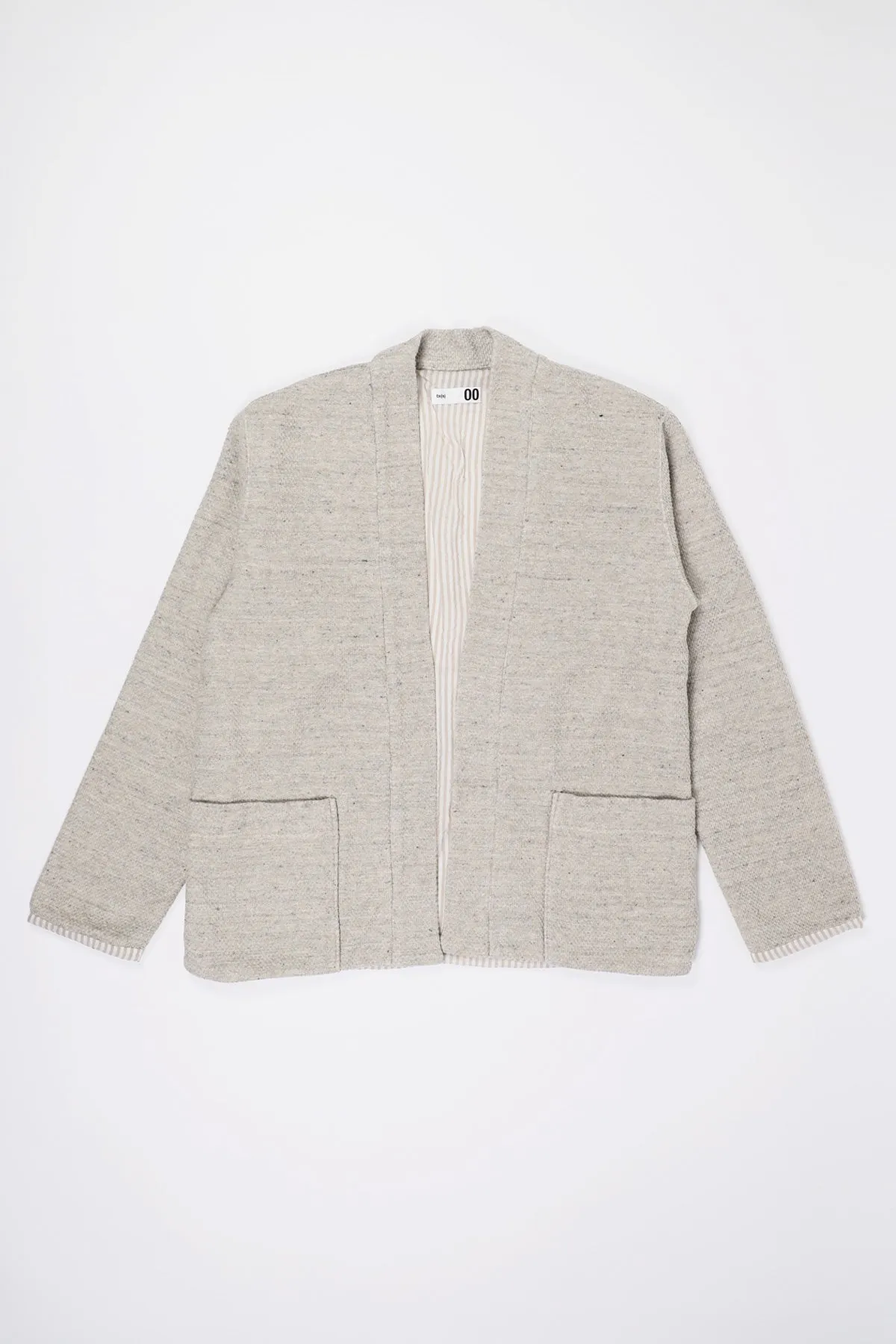 Honeycomb Jersey Lined Easy Cardigan - Beige