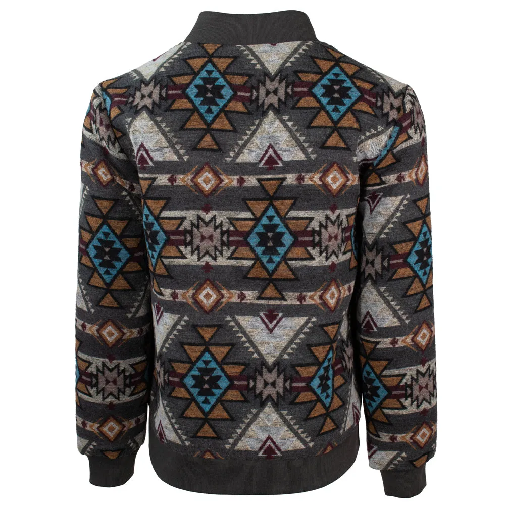 Hooey Men’s Tan and Brown Aztec Bomber Jacket