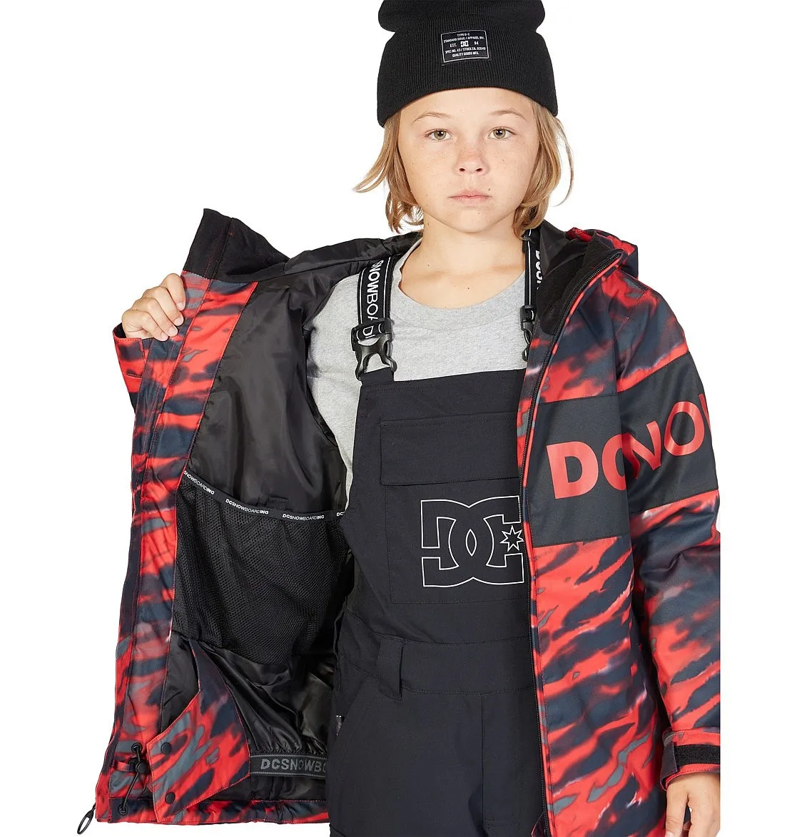 jacket DC Propaganda - XKRS/Angled Tie Dye Racing Red - boy´s