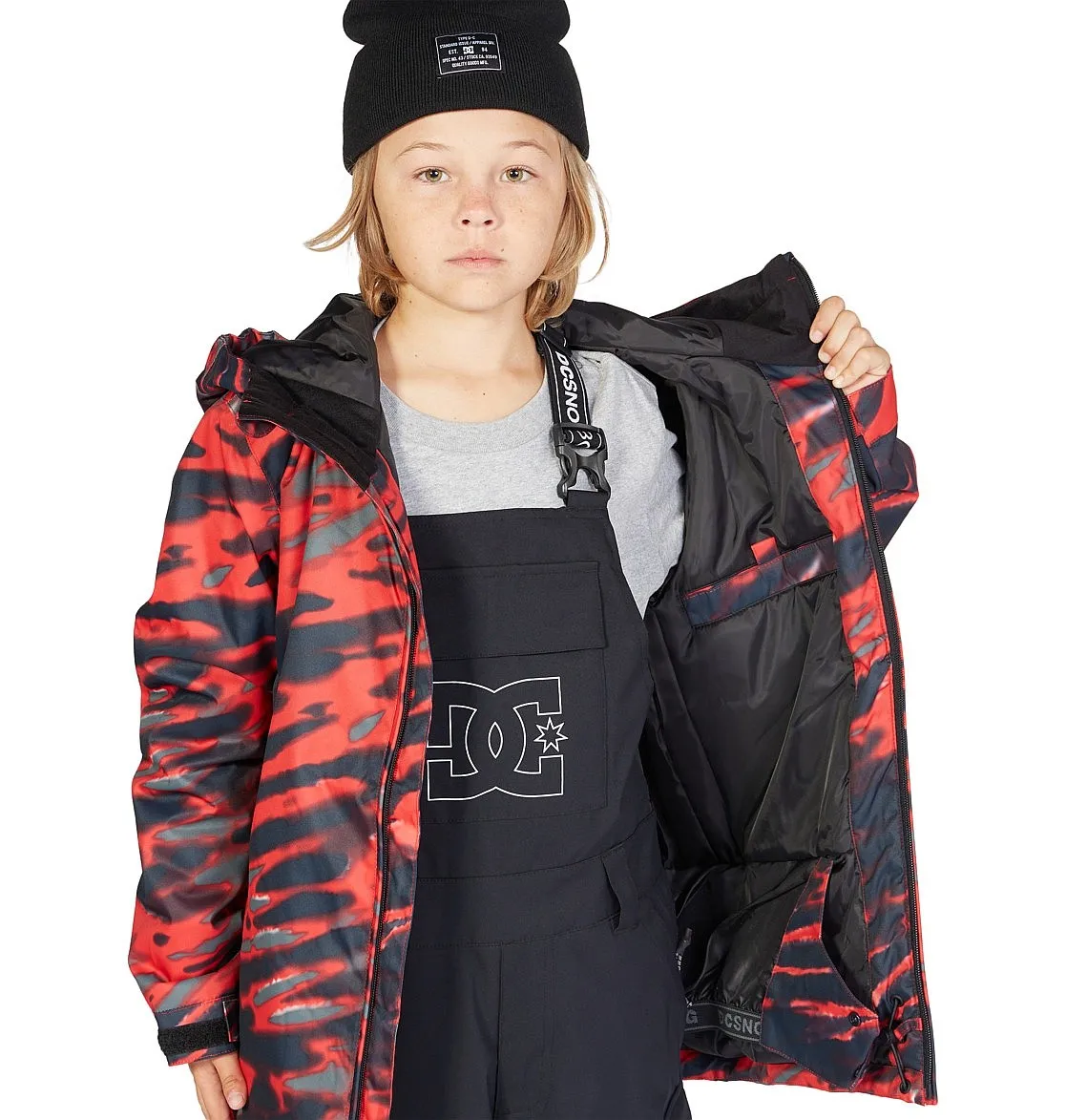 jacket DC Propaganda - XKRS/Angled Tie Dye Racing Red - boy´s