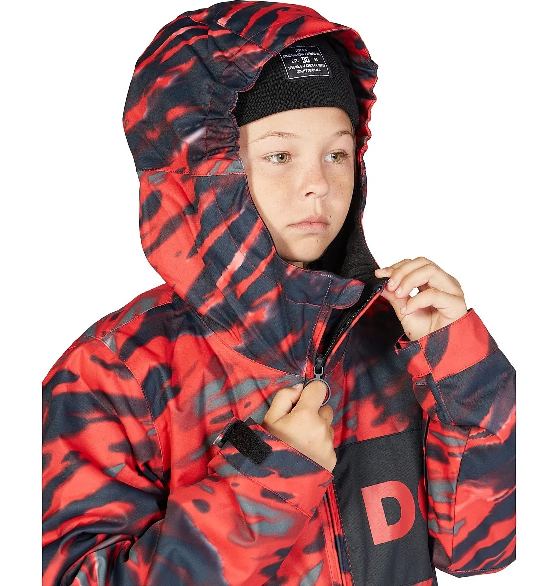 jacket DC Propaganda - XKRS/Angled Tie Dye Racing Red - boy´s