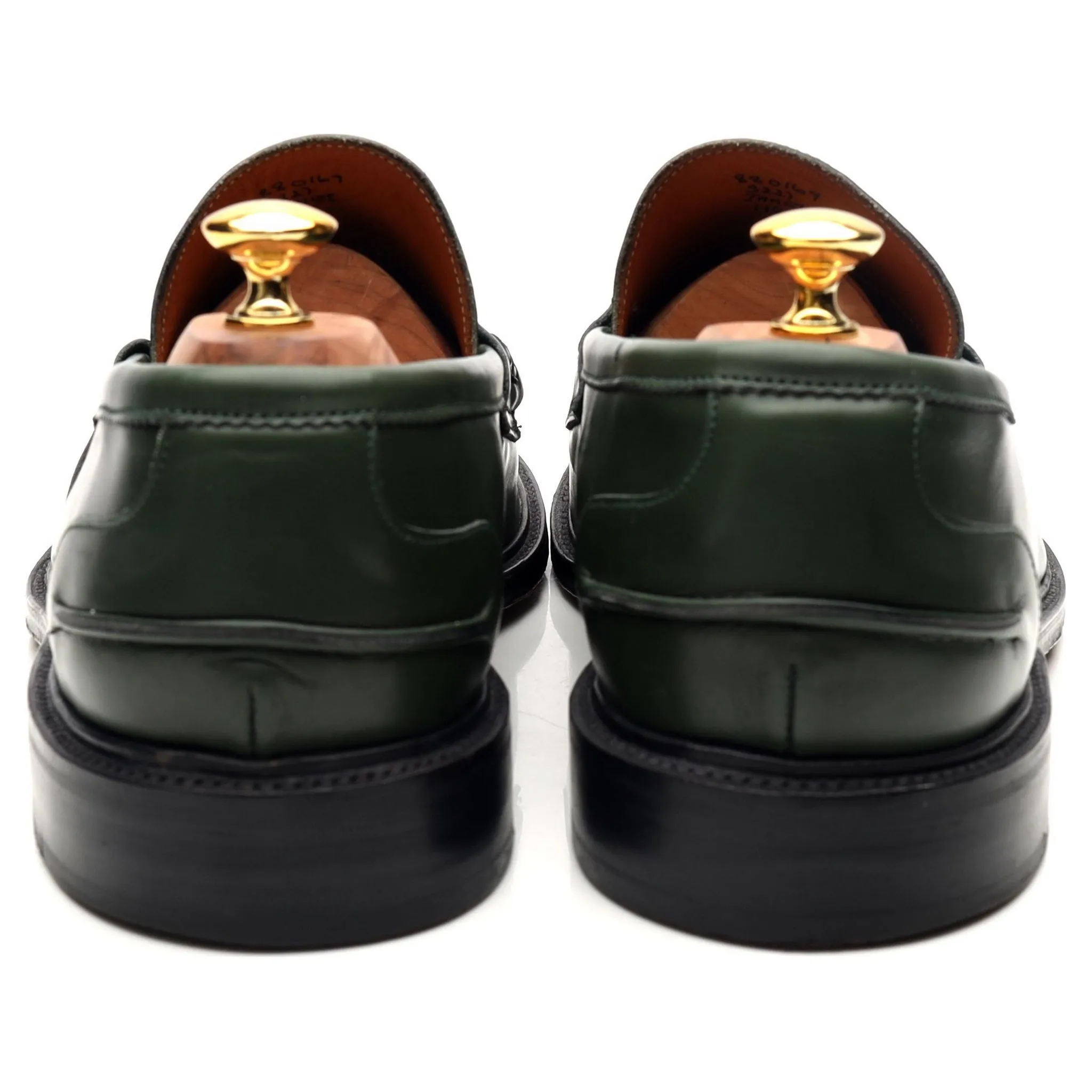 'James' Green Leather Loafers UK 11.5