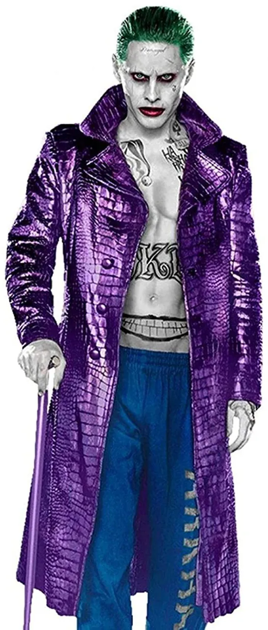 Jared Leto Suicide Squad Joker Crocodile Coat