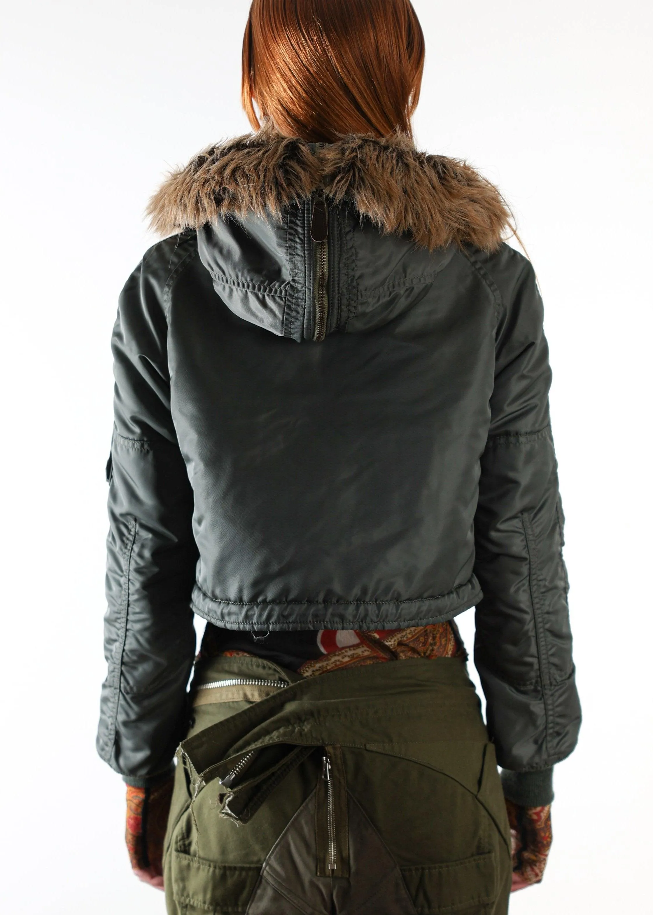 Junya Military cropped parka jacket