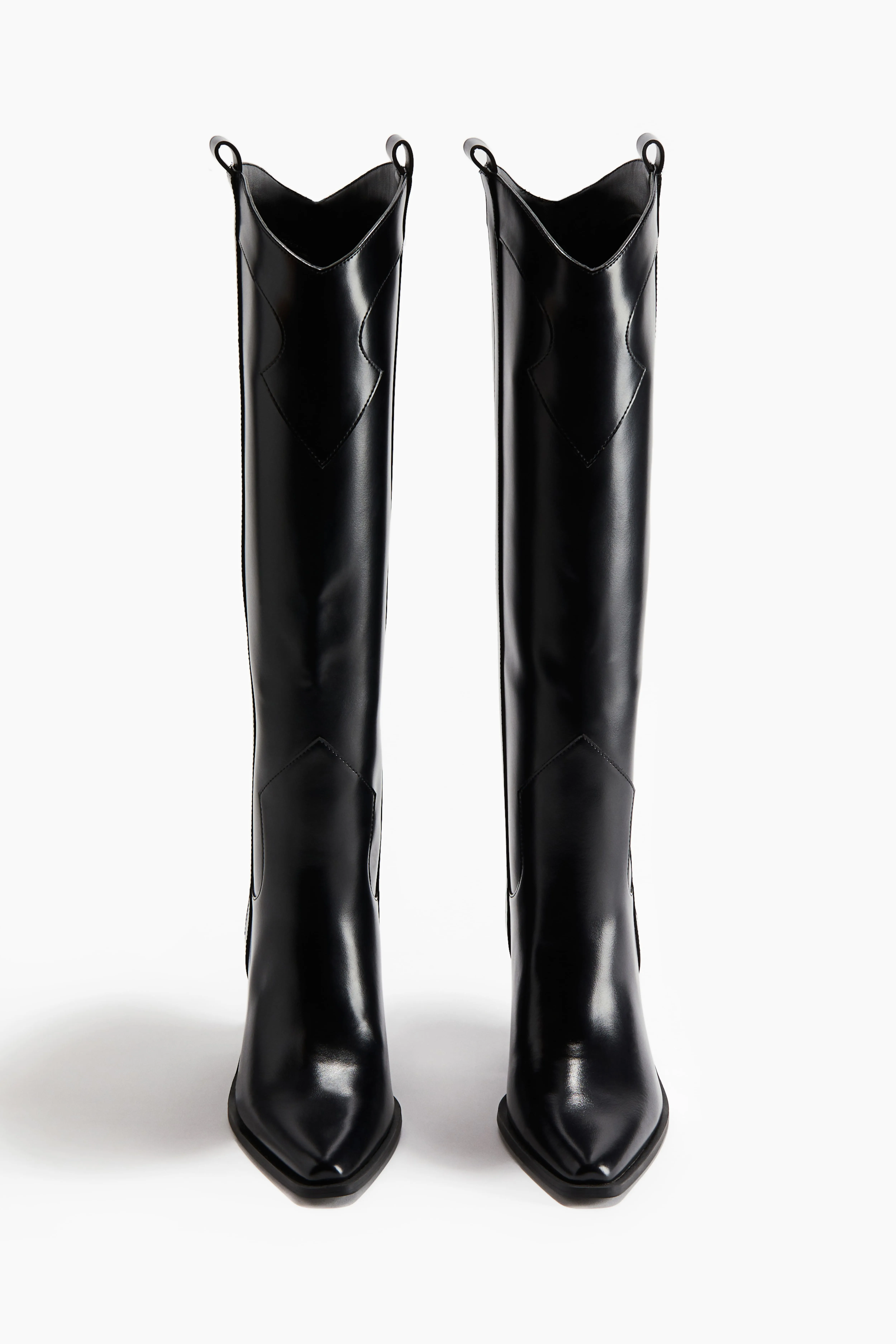 Knee-high cowboy boots - High heel - Black - Ladies | H&M GB