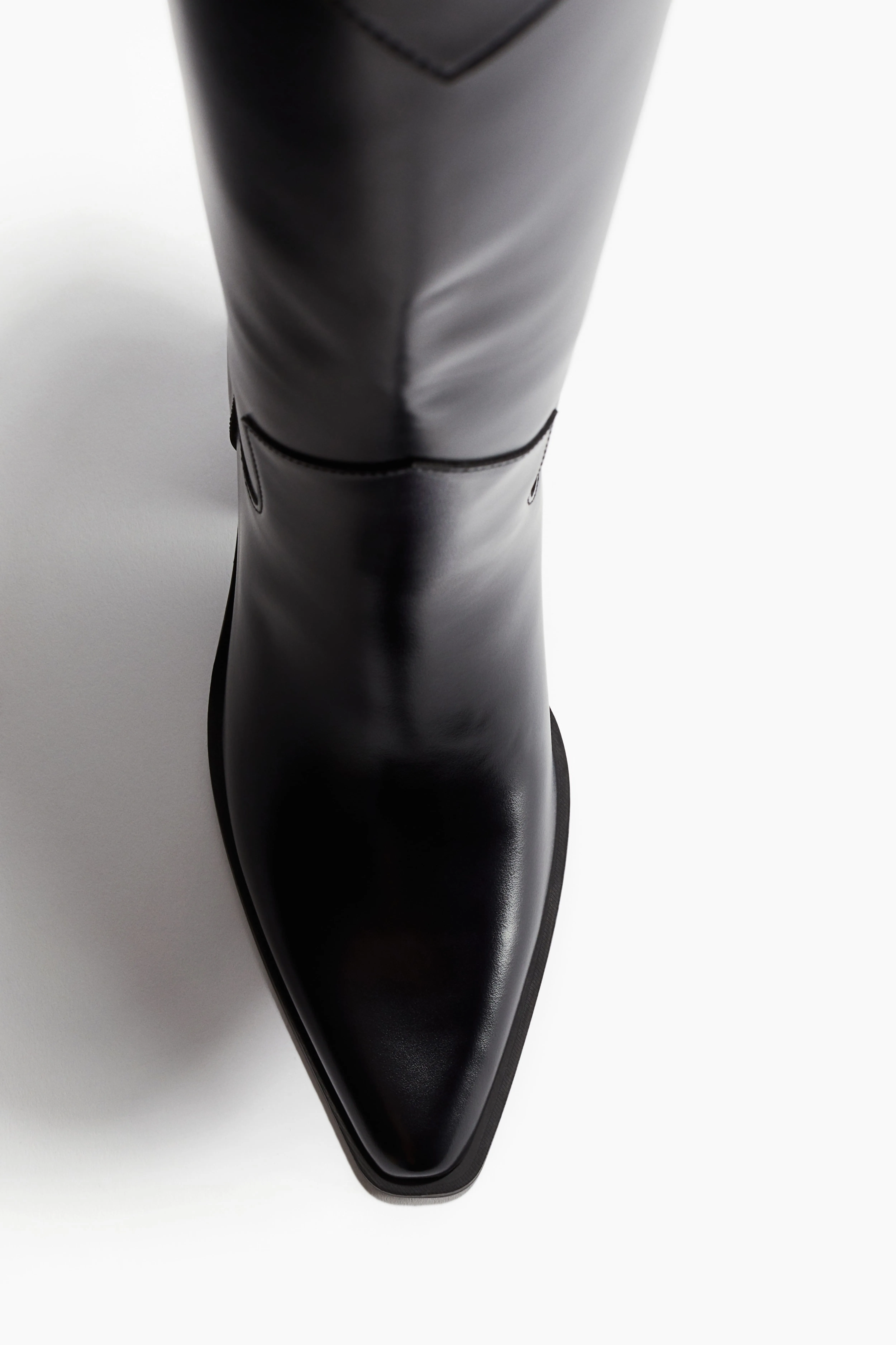 Knee-high cowboy boots - High heel - Black - Ladies | H&M GB