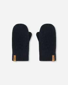 Knitted Mittens Black