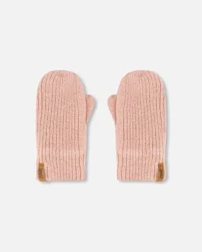 Knitted Mittens Dusty Pink