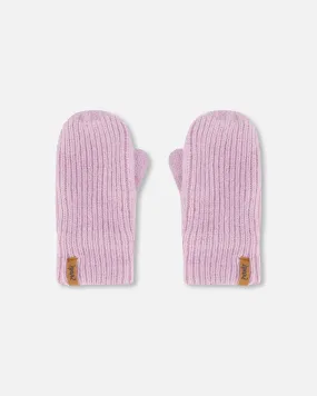 Knitted Mittens Lilac